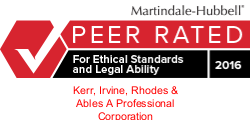 Martindale-Hubbell Peer Review Rated | 2015 For ethical Standards and Legal Ability